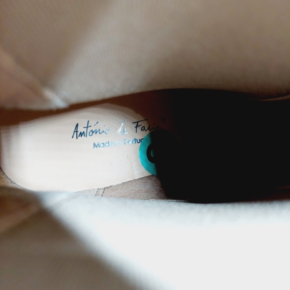 New Antonio De Falia Tan Suede Block Heel Chunky Sole Pull On Ankle Boots i732 - Picture 11 of 12